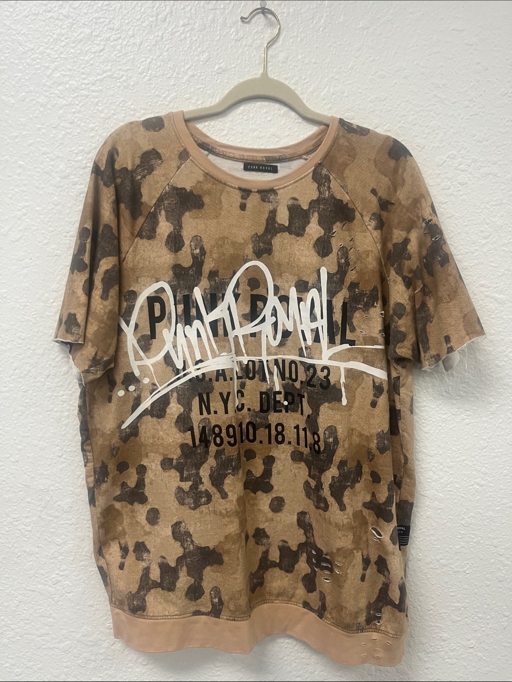 Punk Royal Men’s SS Crewneck Sweatshirt in Tan and Brown
#1035